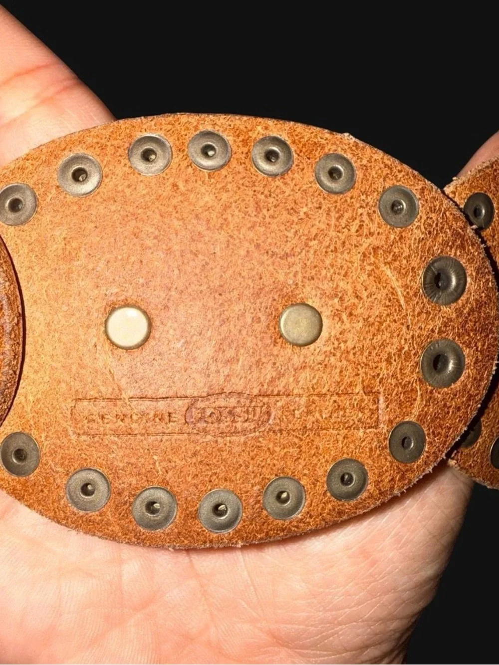 Vintage Fossil Concho belt Size L